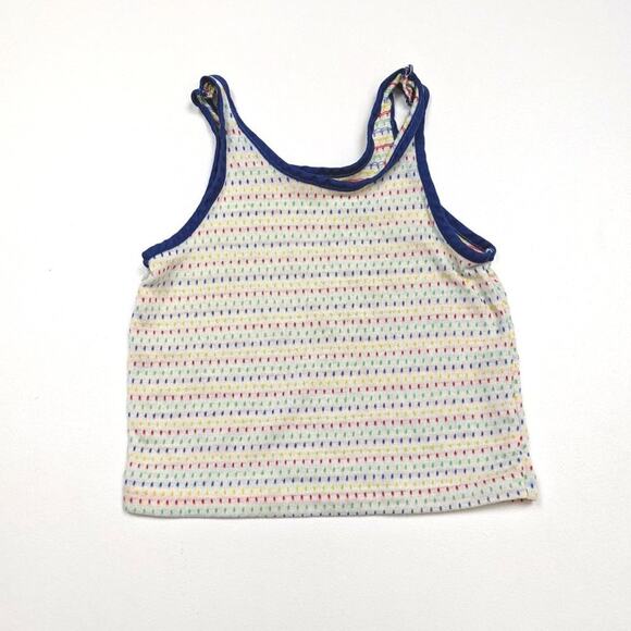 Vintage Handmade Tank Top Unisex Children's Size 18m Ringer Rainbow - Picture 1 of 4